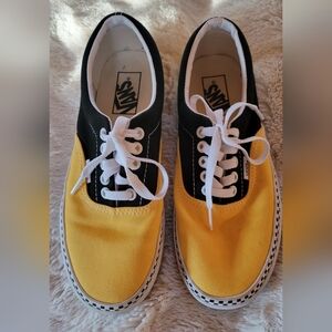Vans Two-Tone Yellow and Black Sneakers Size 8 Womens/6.5 Mens EUC